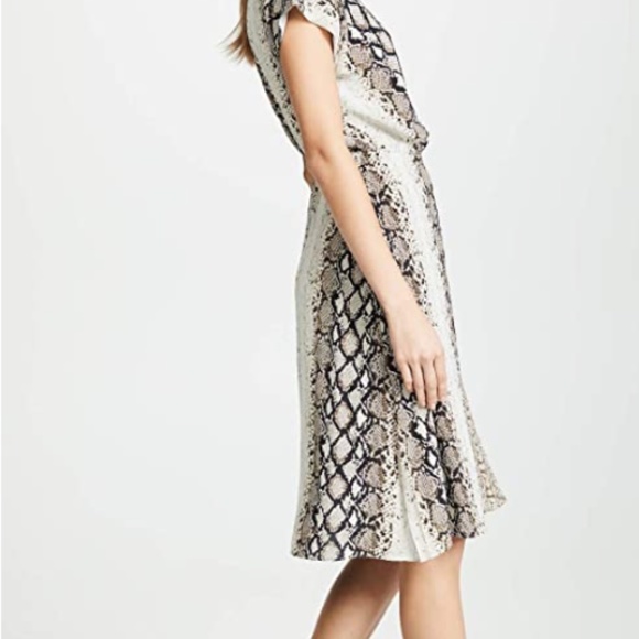 NWT Joie Snake Bethwyn C Print Wrap Midi Dress - Picture 2 of 9